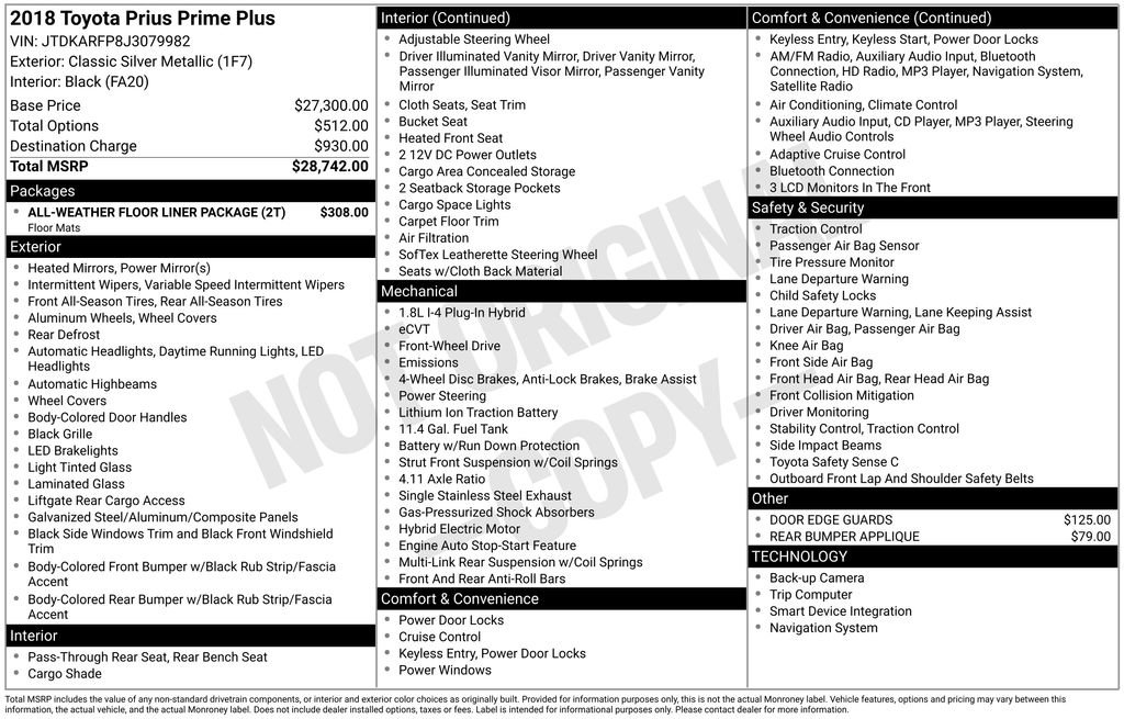 Used 2018 Toyota Prius Prime Plus image 35