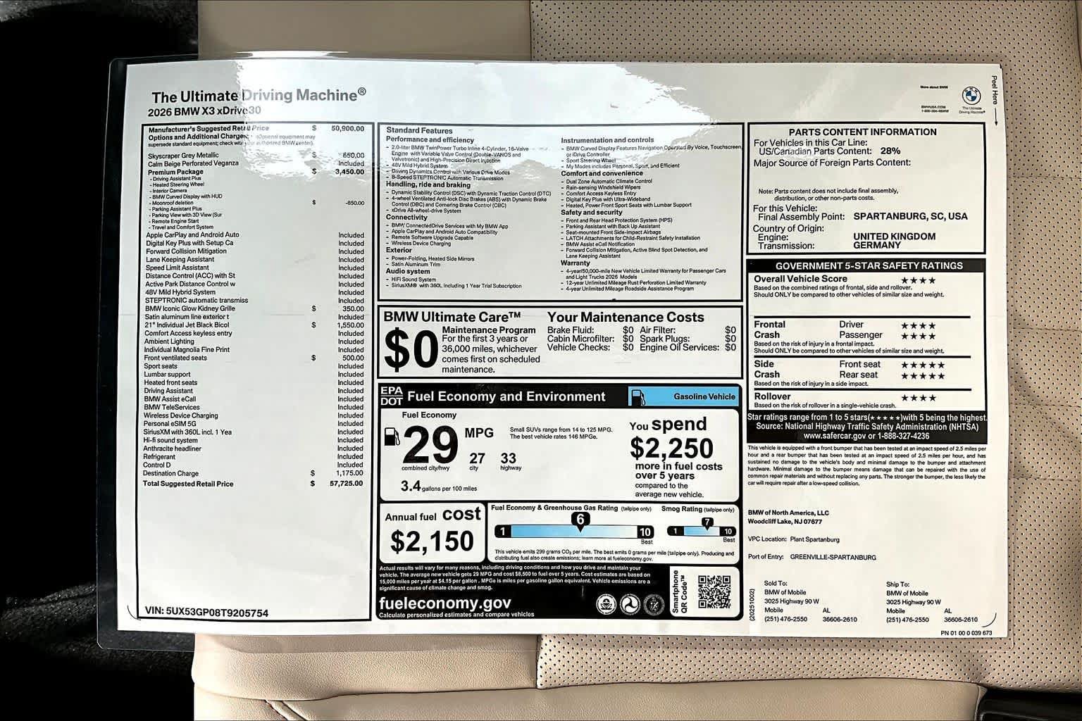 New 2026 BMW X3 xDrive30i w/ Premium Package AWD/4WD image 20