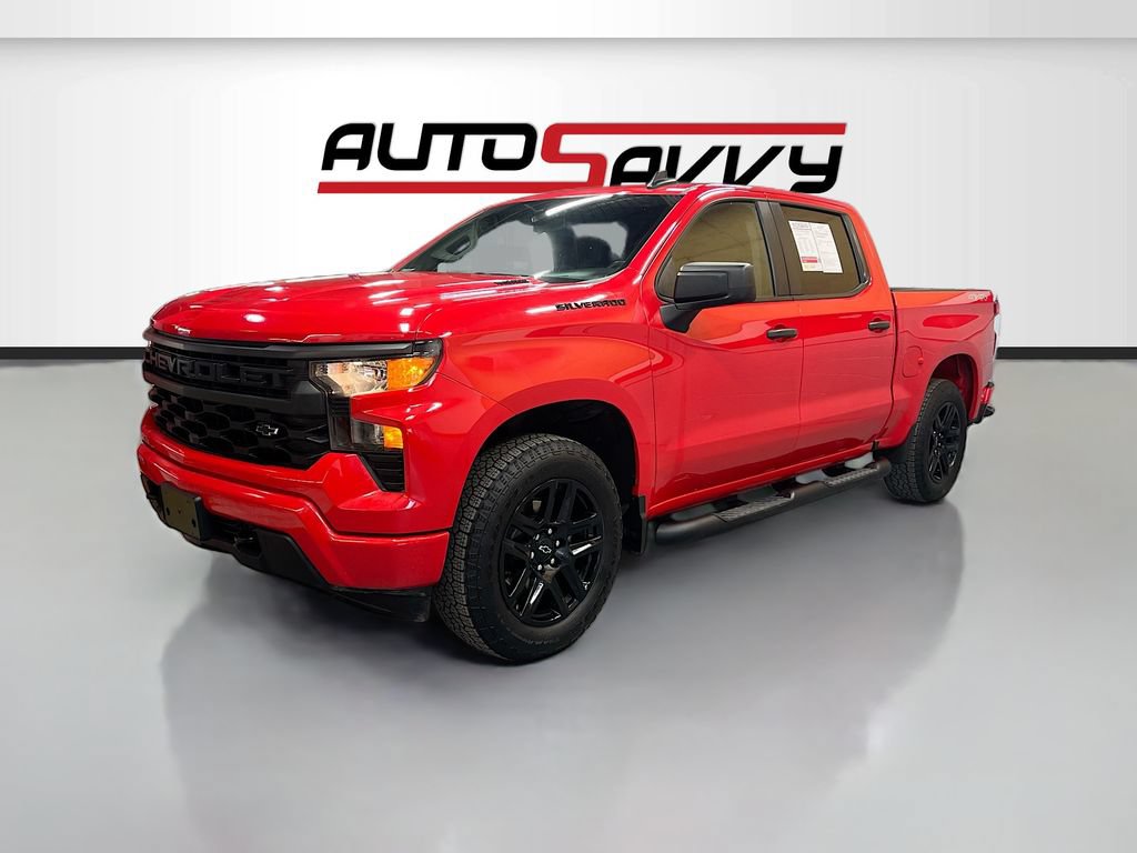 Used 2025 Chevrolet Silverado 1500 Custom w/ Turbomax Blackout Package AWD/4WD image 3