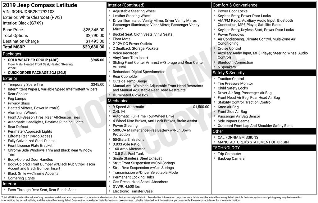 Used 2019 Jeep Compass Latitude w/ Cold Weather Group image 23