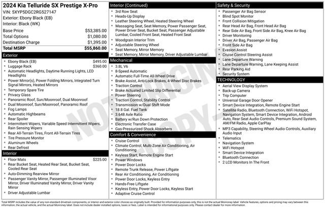 Certified 2024 Kia Telluride SX Prestige X-Pro AWD/4WD image 30