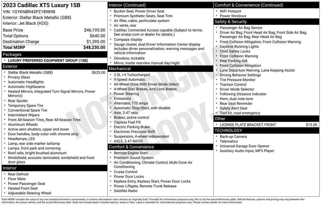 Used 2023 Cadillac XT5 Luxury image 16