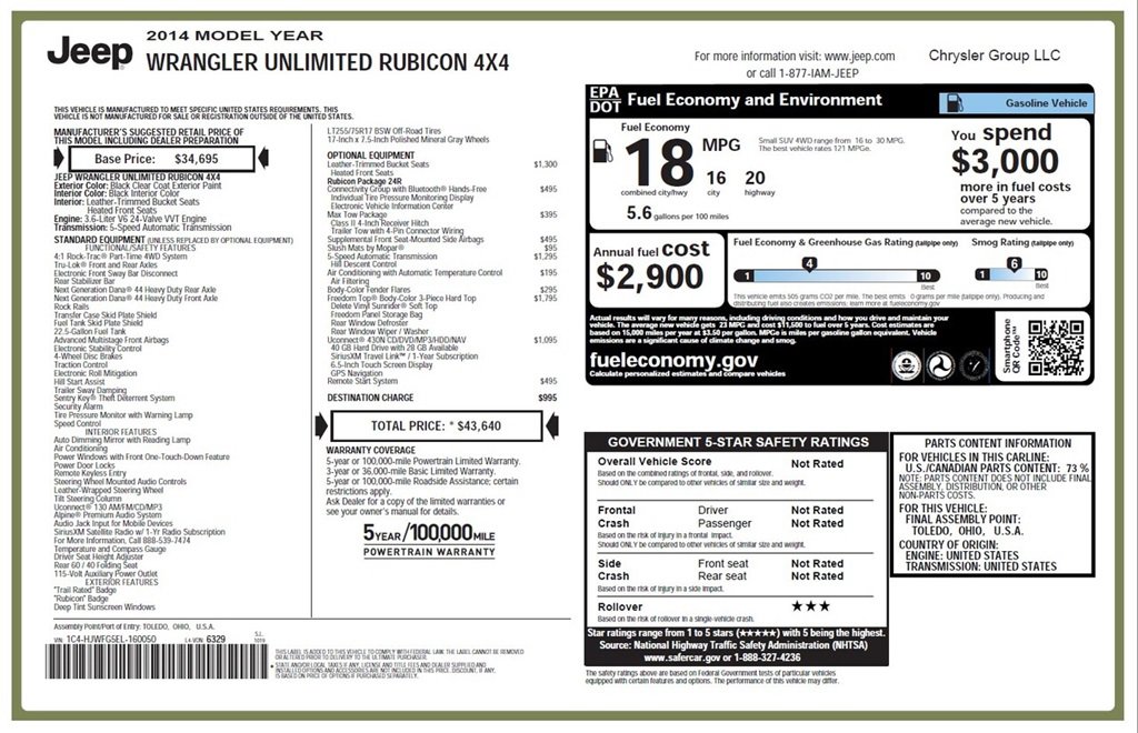 Used 2014 Jeep Wrangler Unlimited Rubicon w/ Connectivity Group image 5