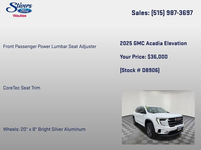 Used 2025 GMC Acadia Elevation image 27