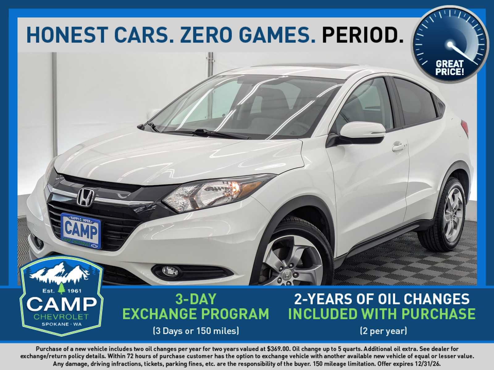 Used 2017 Honda HR-V EX image 1