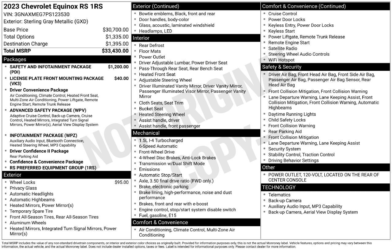 Used 2023 Chevrolet Equinox RS FWD image 15