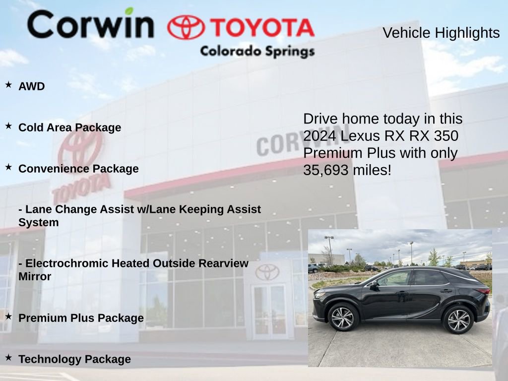 Used 2024 Lexus RX 350 Premium Plus w/ Convenience Package AWD/4WD image 6