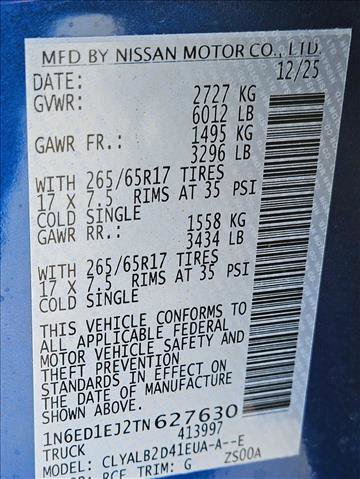 New 2026 Nissan Frontier SV image 16