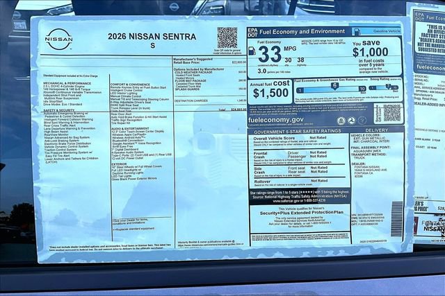 New 2026 Nissan Sentra S w/ S Cold Weather Package image 12
