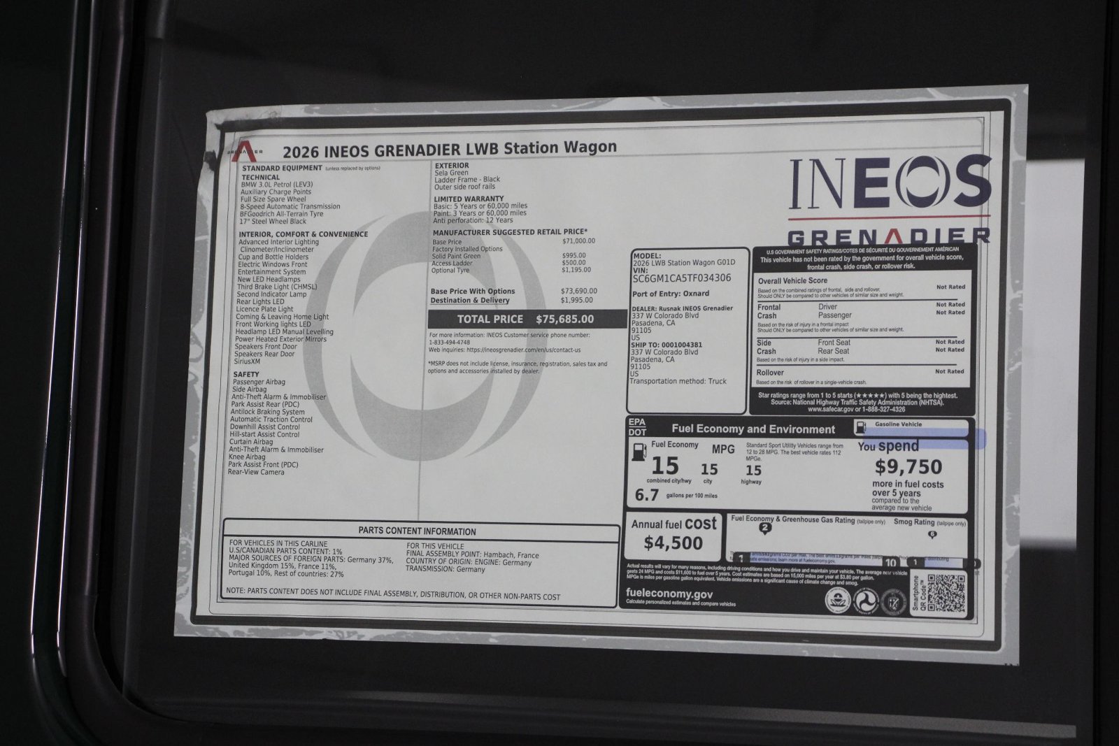 New 2026 INEOS Grenadier Station Wagon AWD/4WD image 22