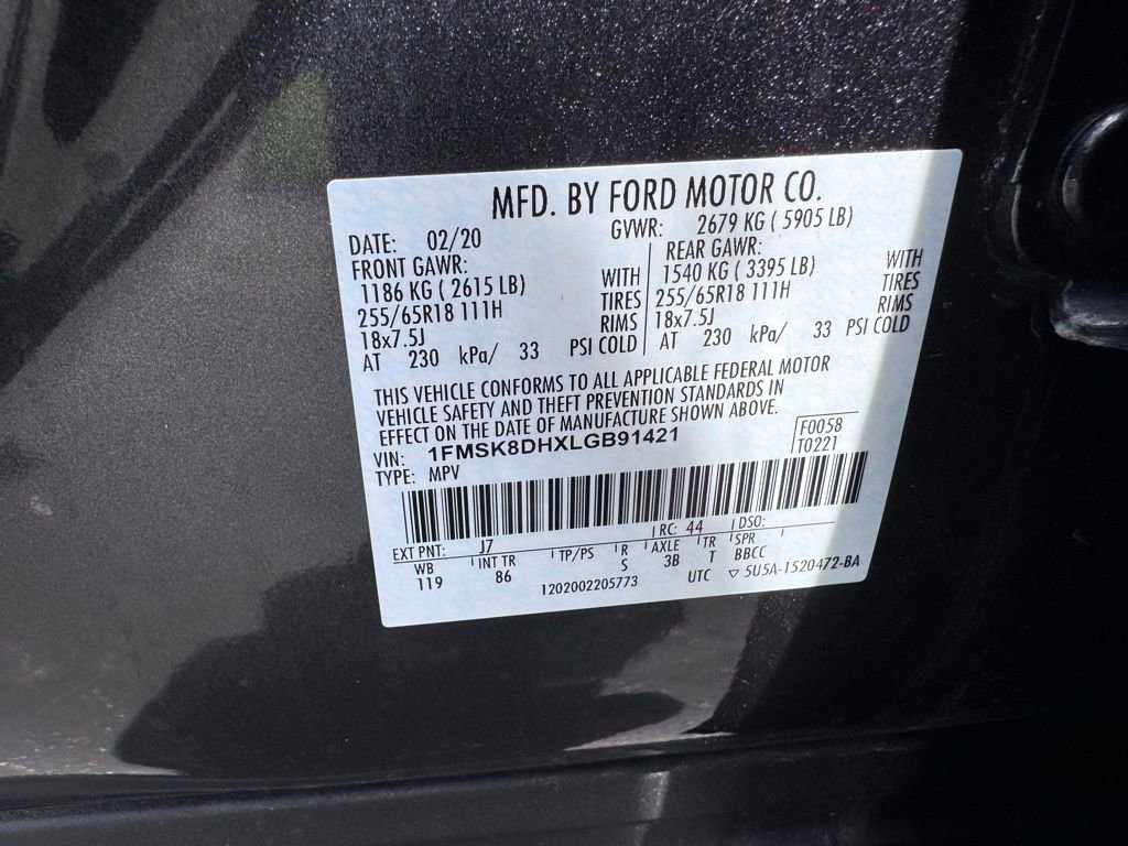 Used 2020 Ford Explorer XLT AWD/4WD image 24