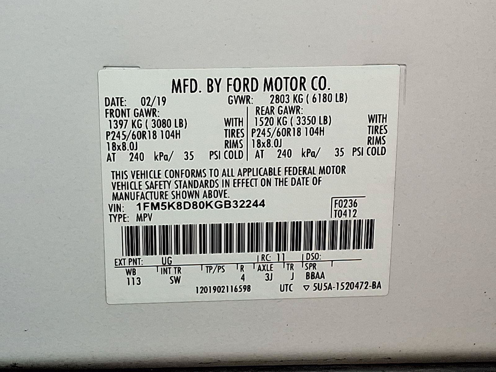 Used 2019 Ford Explorer XLT w/ Equipment Group 202A AWD/4WD image 27