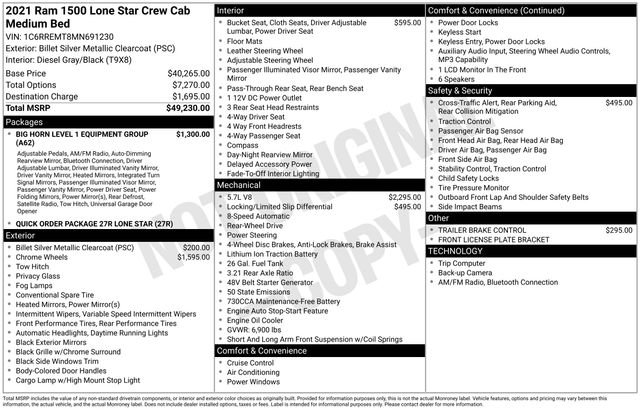 Used 2021 RAM 1500 Lone Star image 36