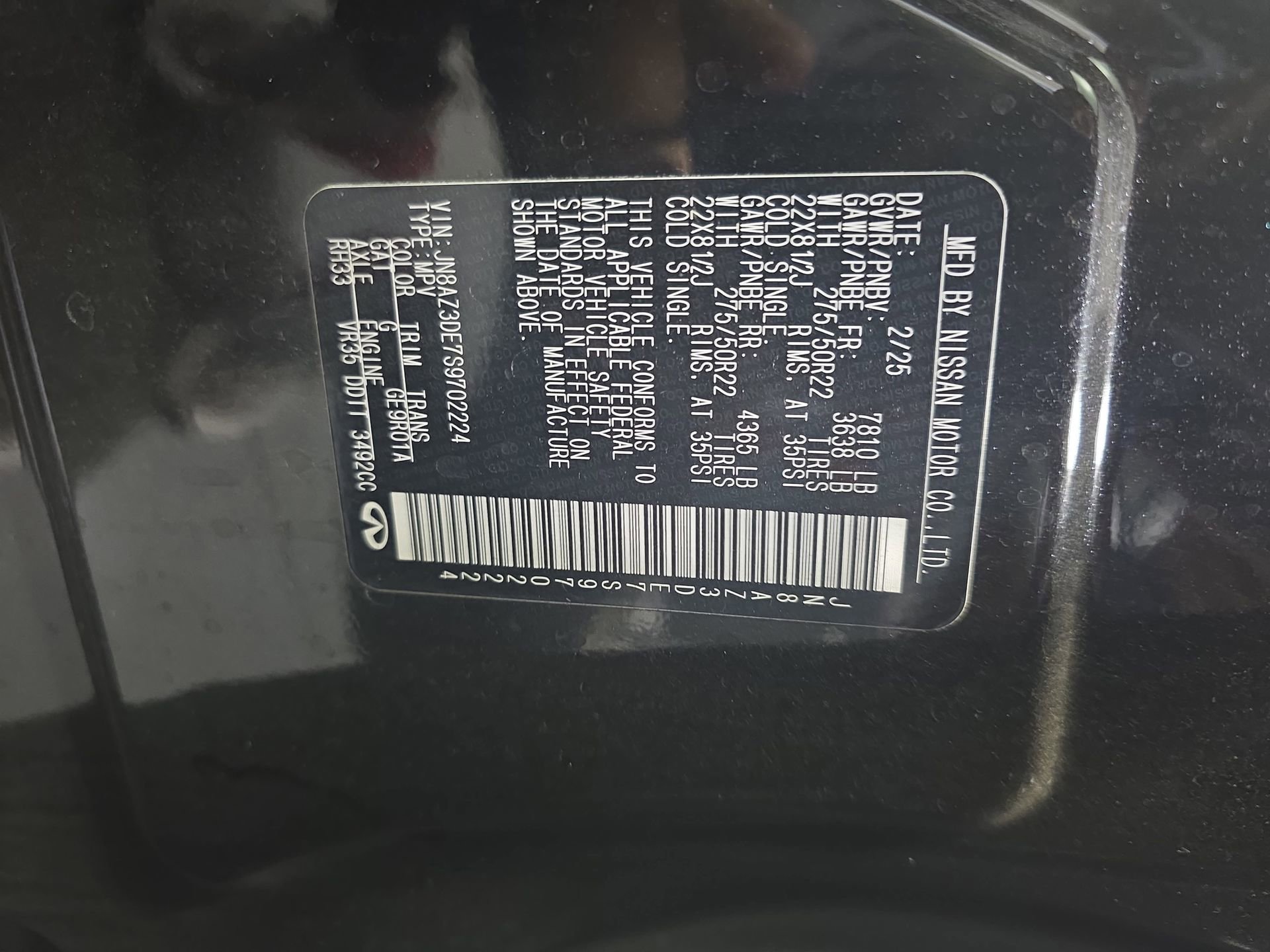 Certified 2025 INFINITI QX80 Sensory AWD/4WD image 34