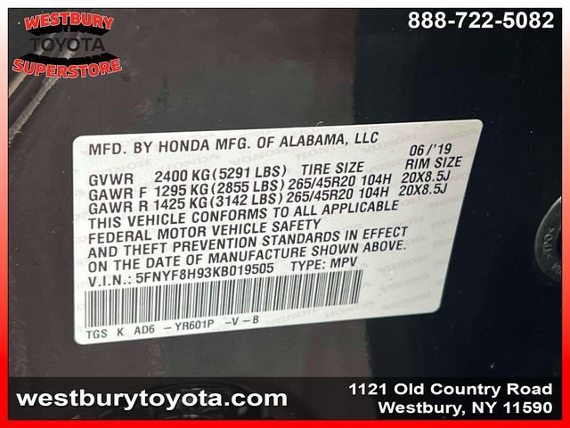 Used 2019 Honda Passport Touring image 23