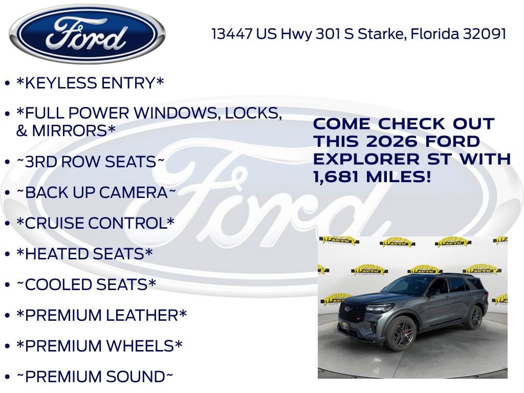 New 2026 Ford Explorer ST w/ Sun And Sound Package image 10