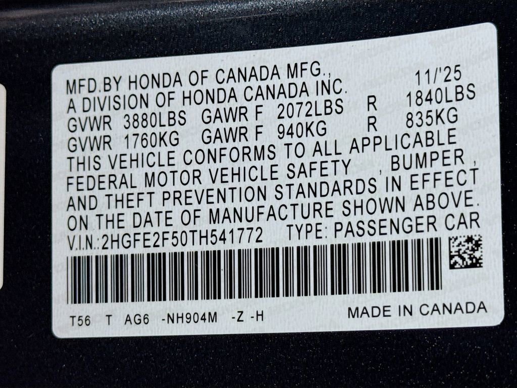 New 2026 Honda Civic Sport image 30