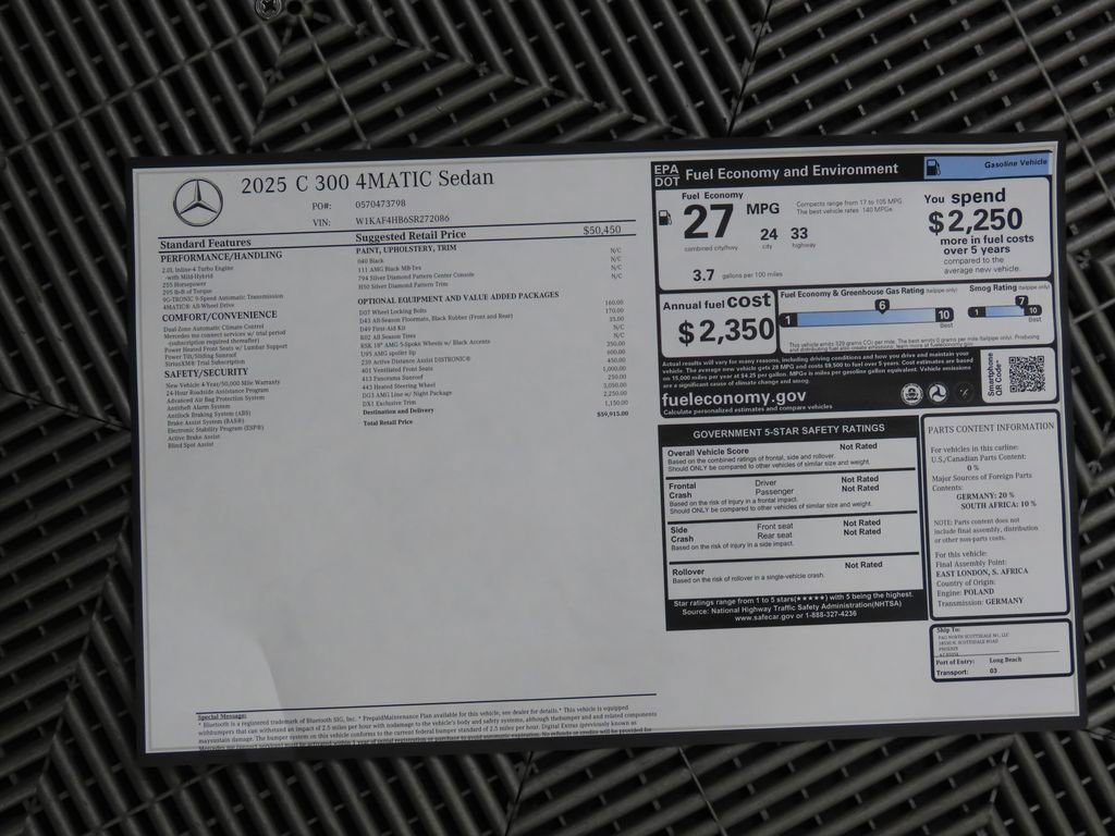New 2025 Mercedes-Benz C 300 4MATIC Sedan image 9