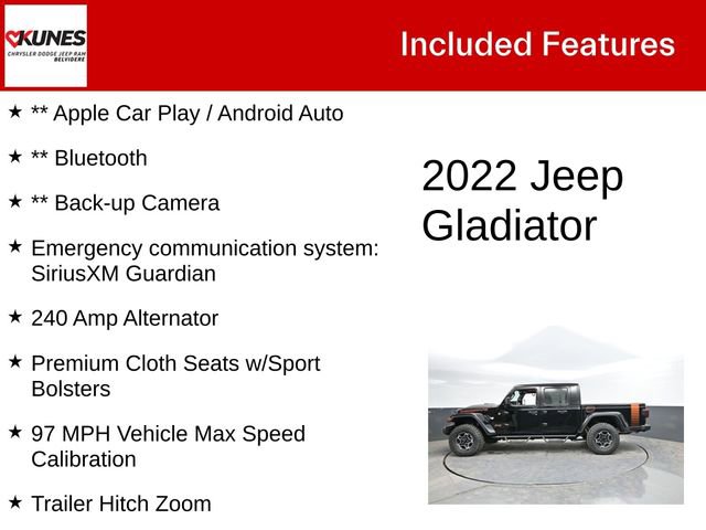 Used 2022 Jeep Gladiator Mojave w/ LED Lighting Group AWD/4WD image 3