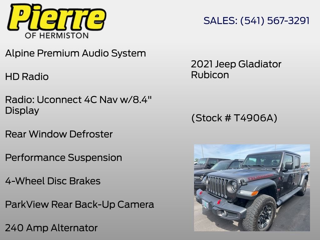 Used 2021 Jeep Gladiator Rubicon AWD/4WD image 9