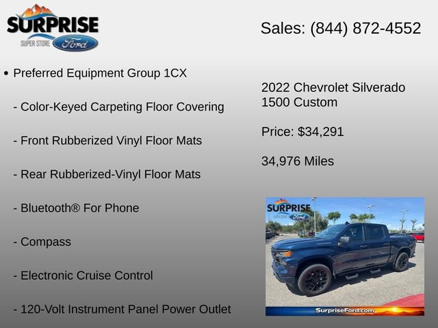 Used 2022 Chevrolet Silverado 1500 Custom AWD/4WD image 12