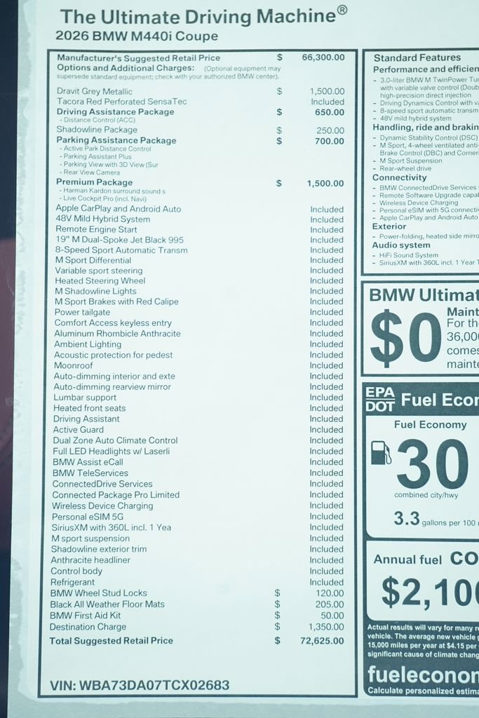 New 2026 BMW M440i Coupe w/ Premium Package image 9