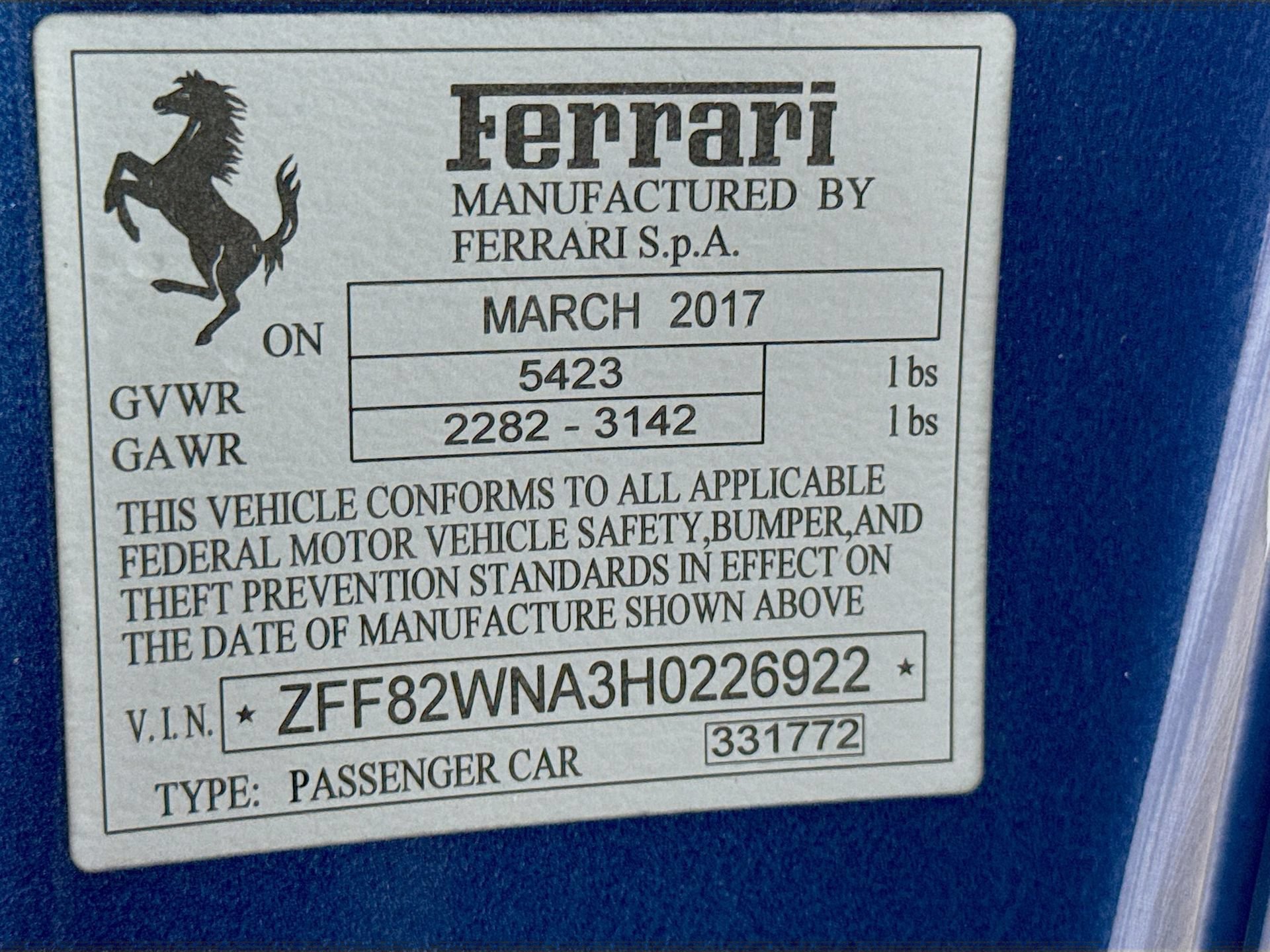 Certified 2017 Ferrari GTC4Lusso AWD/4WD image 29