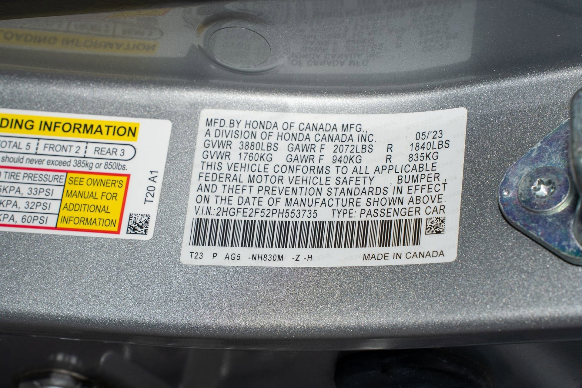 Certified 2023 Honda Civic Sport image 36