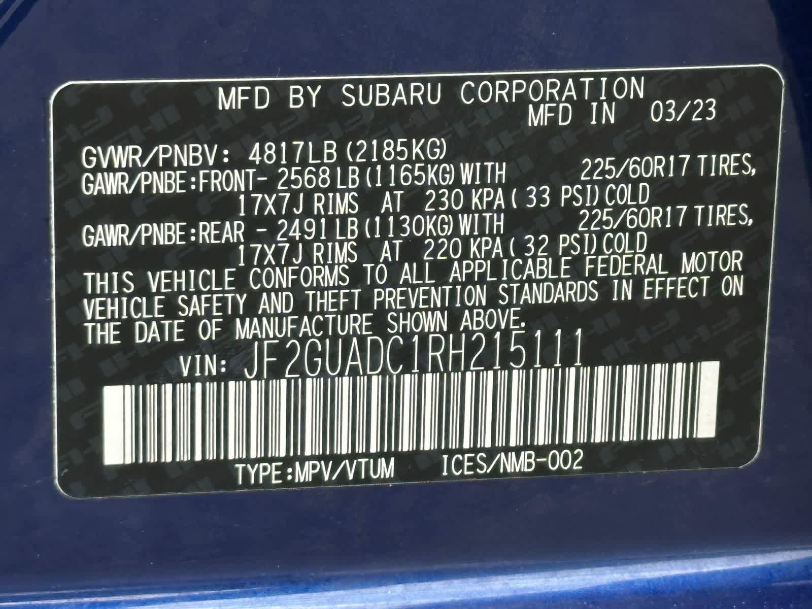 Certified 2024 Subaru Crosstrek 2.0i Premium AWD/4WD image 30