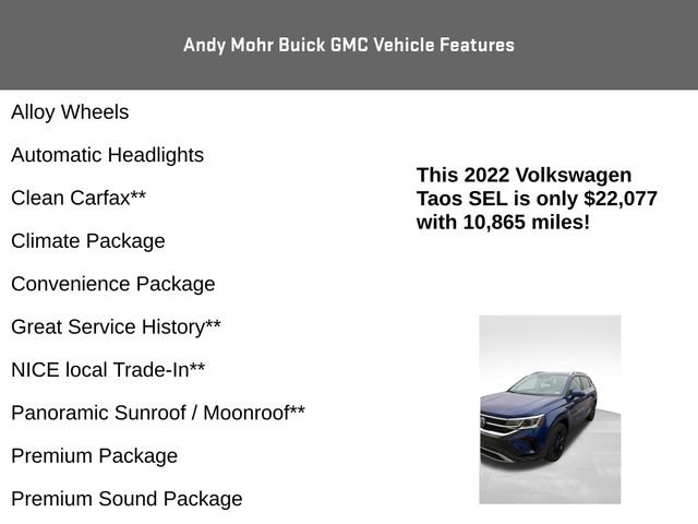 Used 2022 Volkswagen Taos SEL image 8