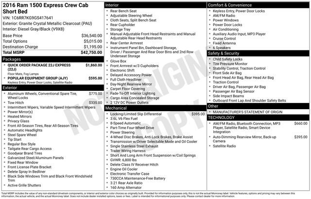 Used 2016 RAM 1500 Express image 10