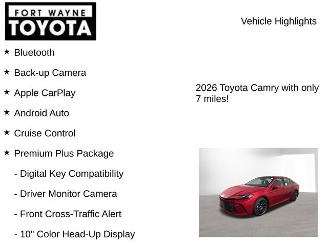 New 2026 Toyota Camry XLE image 7