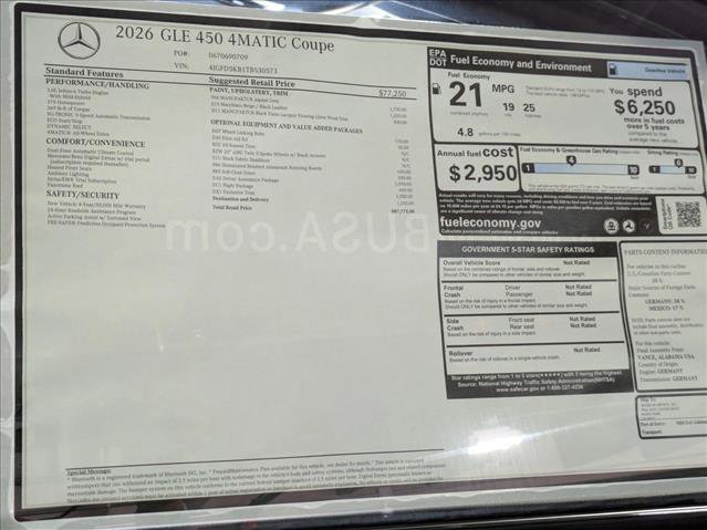 New 2026 Mercedes-Benz GLE 450 4MATIC Coupe image 21