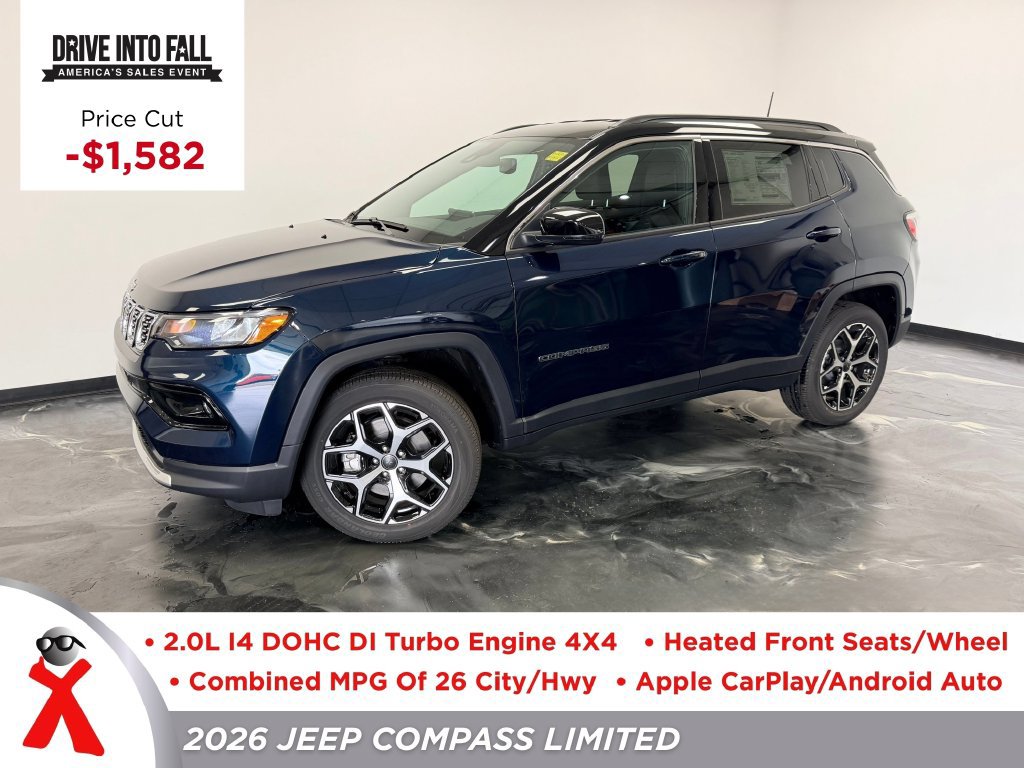 New 2026 Jeep Compass Limited AWD/4WD 360° Tour