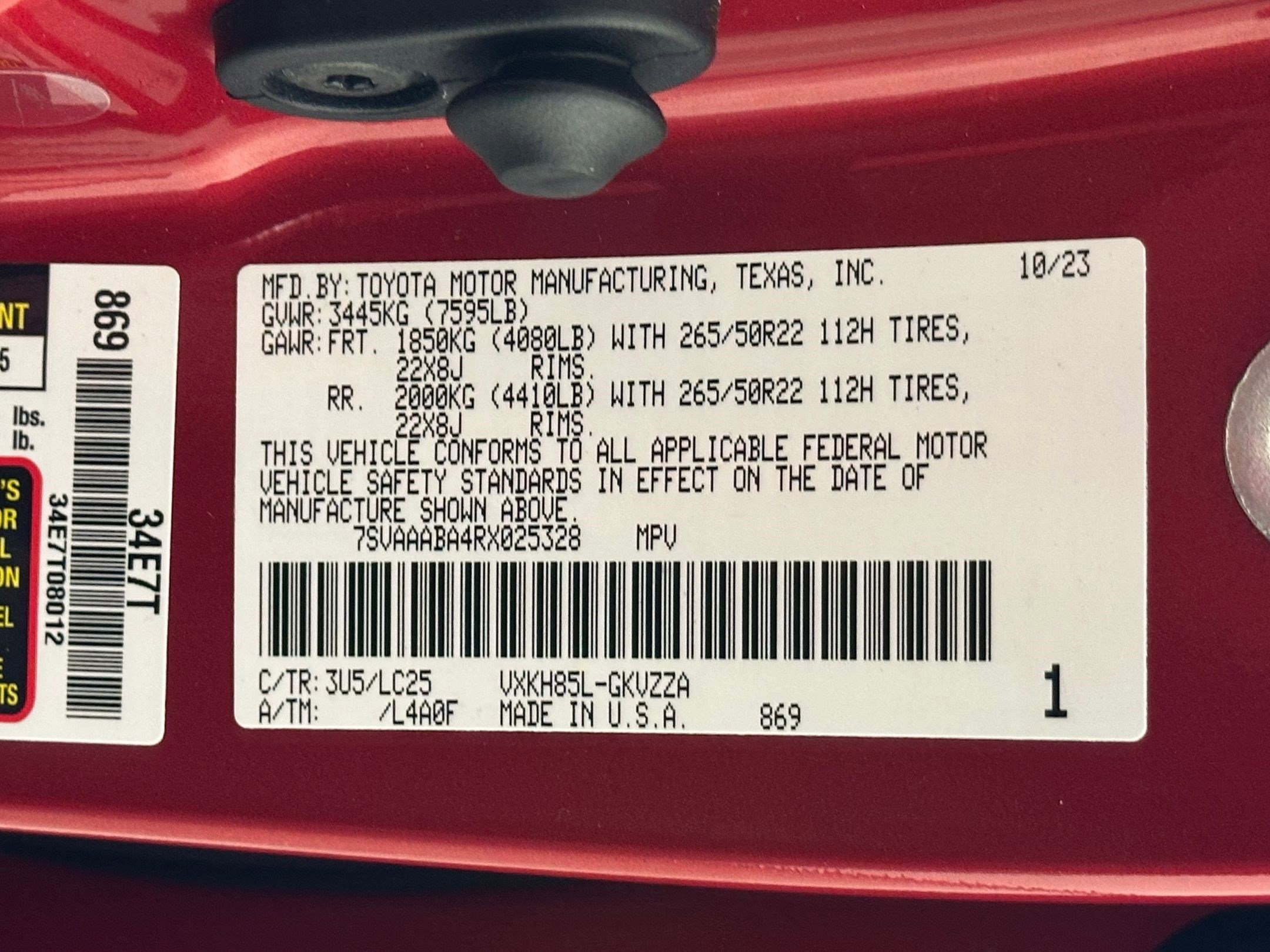 Used 2024 Toyota Sequoia Capstone image 30