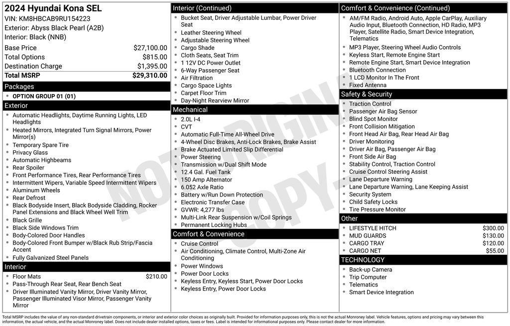 Used 2024 Hyundai Kona SEL image 37