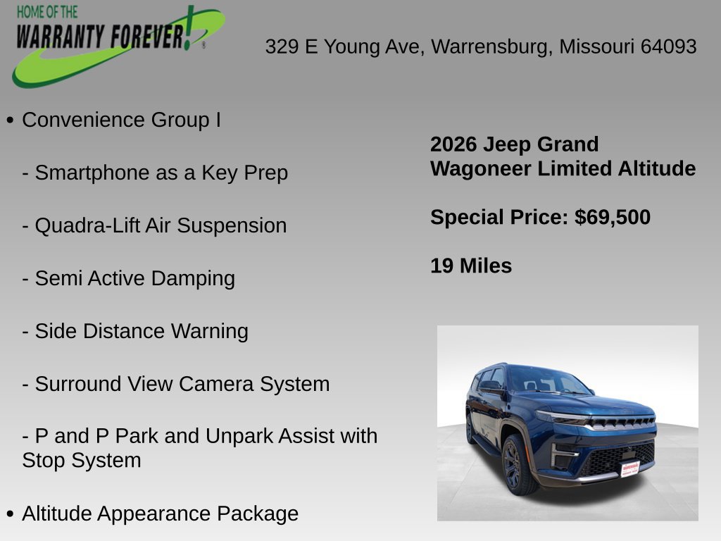 New 2026 Jeep Grand Wagoneer Limited w/ Convenience Group I AWD/4WD image 9