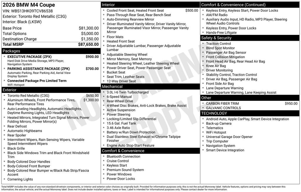 Used 2026 BMW M4 Coupe w/ Executive Package image 5