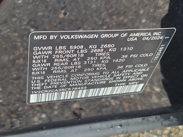 Used 2024 Volkswagen Atlas Peak Edition SE AWD/4WD image 34