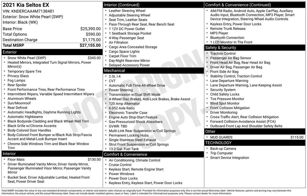 Used 2021 Kia Seltos EX image 5