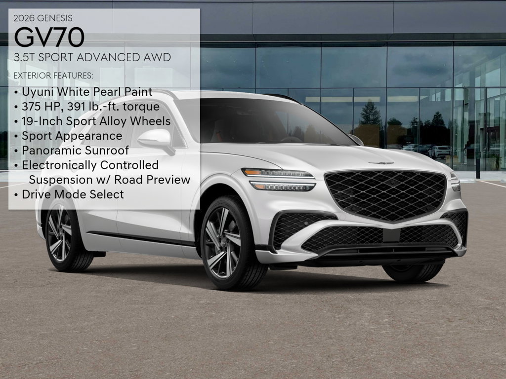 New 2026 Genesis GV70 3.5T Sport Advanced AWD/4WD image 3