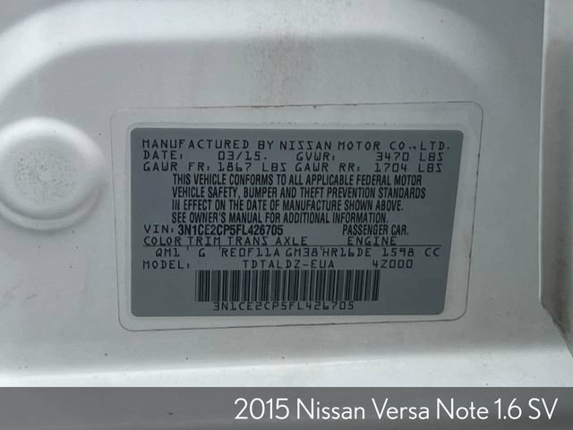 Used 2015 Nissan Versa Note SV FWD image 29