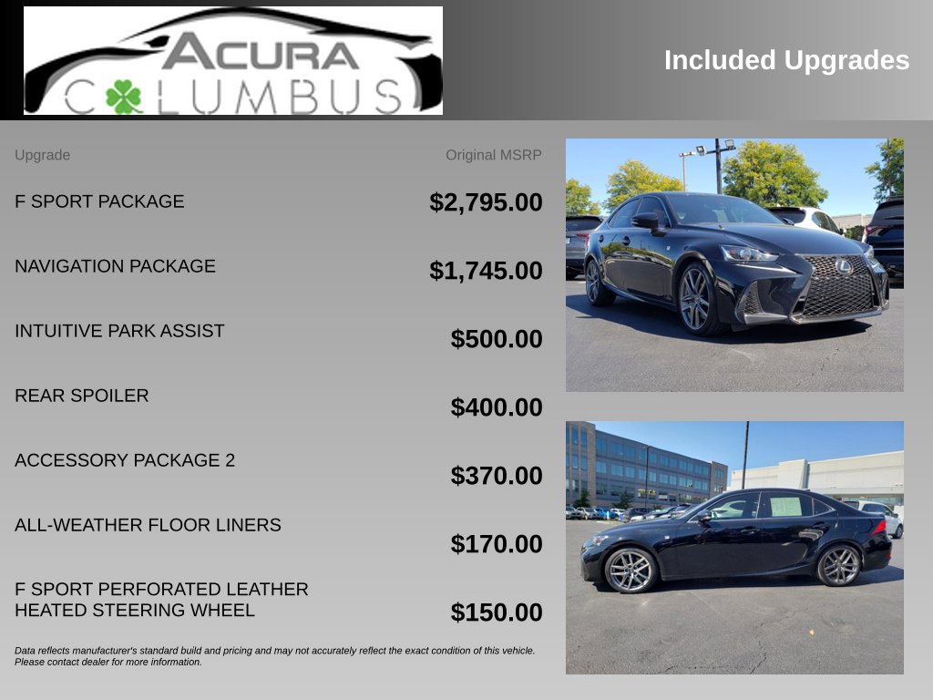 Used 2020 Lexus IS 300 F Sport w/ F Sport Package AWD/4WD image 6