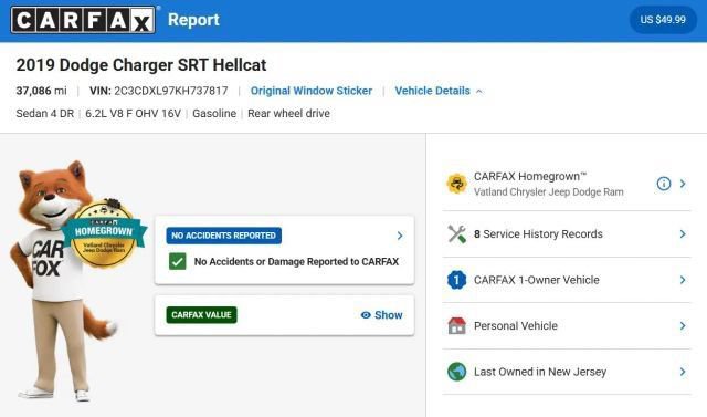 Used 2019 Dodge Charger SRT Hellcat w/ Harman/Kardon Audio Group RWD image 5