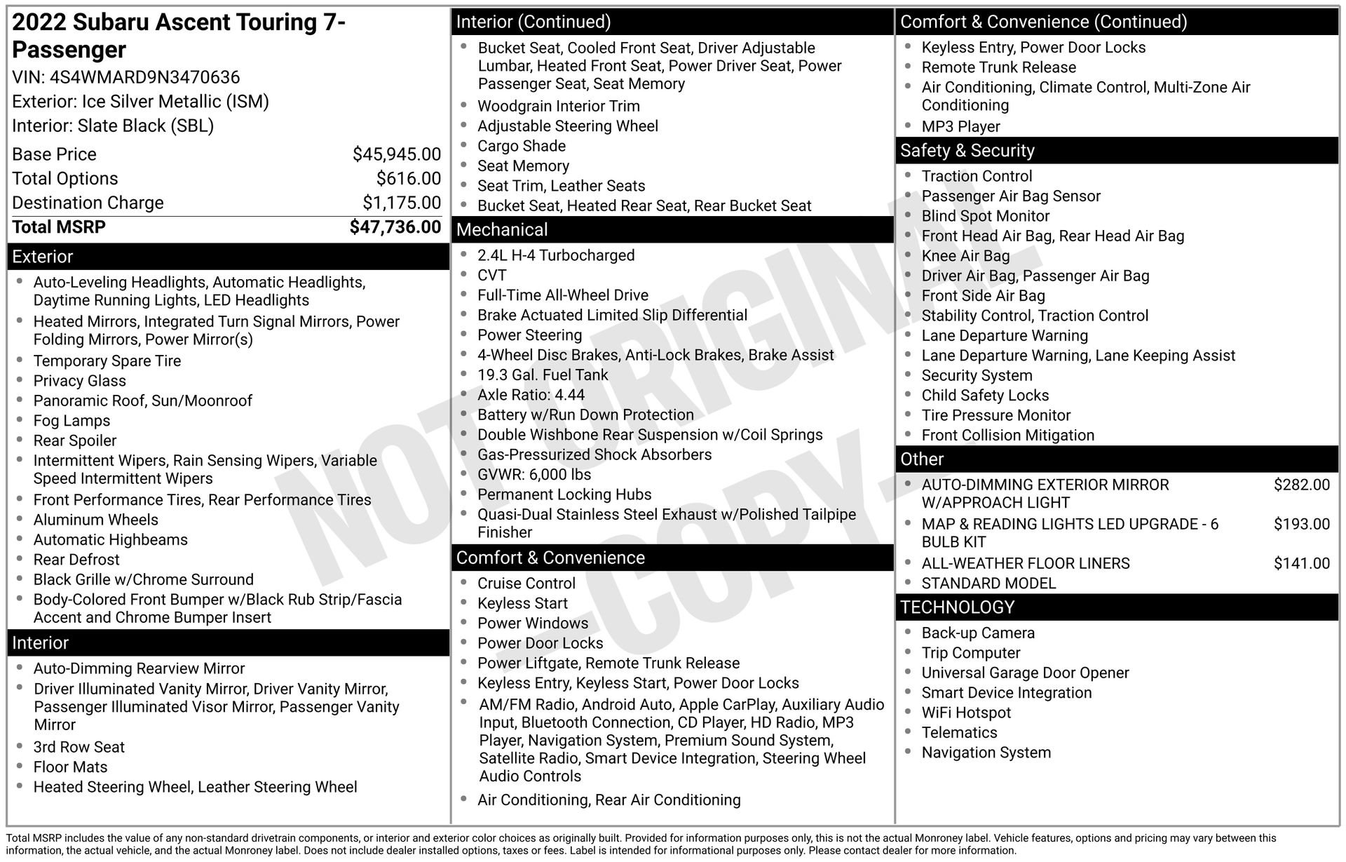 Used 2022 Subaru Ascent Touring image 5