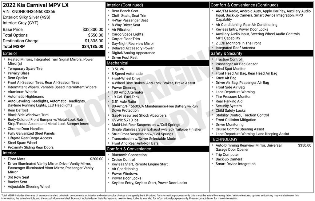 Used 2022 Kia Carnival LX image 4