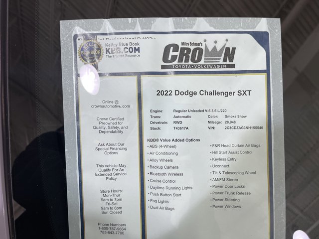 Used 2022 Dodge Challenger SXT w/ Blacktop Package RWD image 34