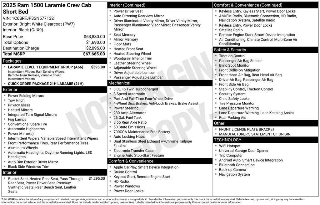 Certified 2025 RAM 1500 Laramie AWD/4WD image 10