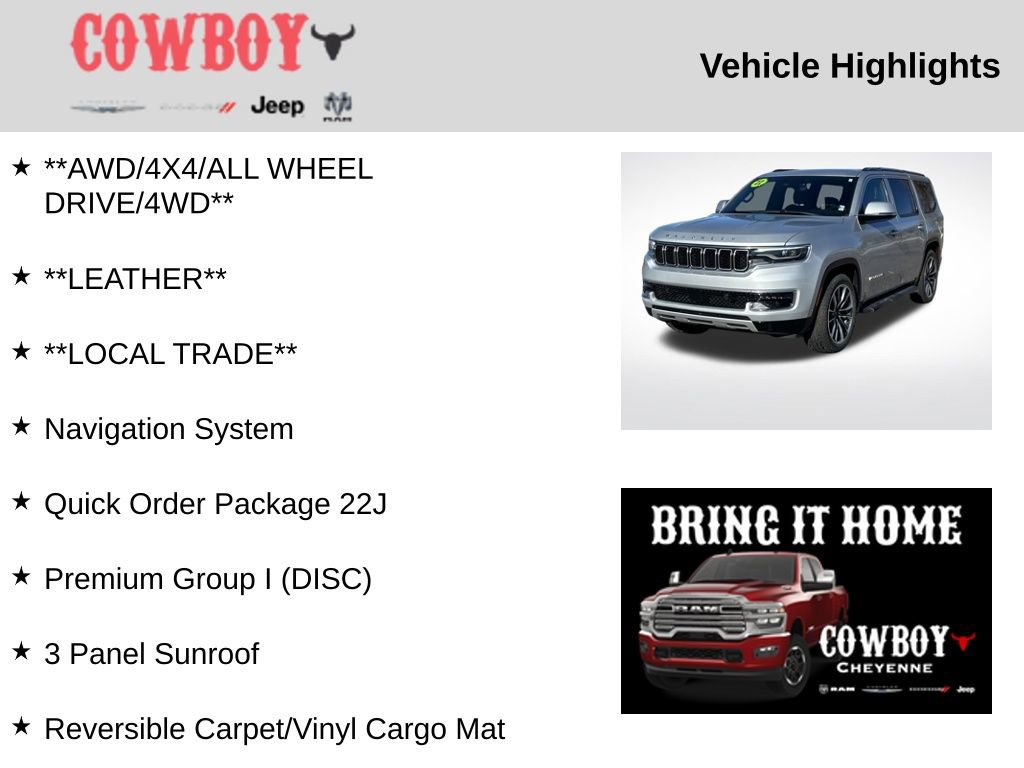 Used 2022 Jeep Wagoneer Series II w/ Premium Group I image 2