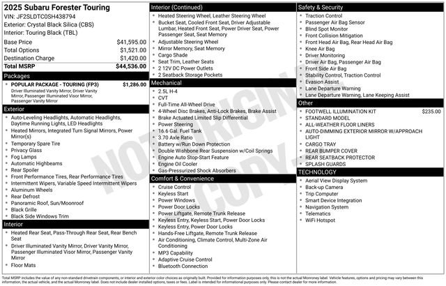Used 2025 Subaru Forester Touring w/ Popular Package - Touring AWD/4WD image 19